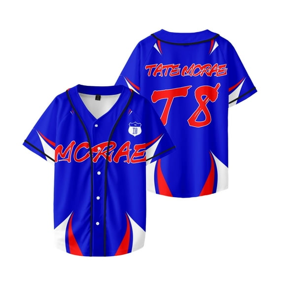 Tate McRae T8 Think Later Tour Jersey Merch T-shirts Unisex Fashion Casual Short Sleeve Baseball Jacket Tee