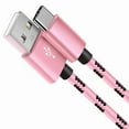 thumbnail image 6 of Afflux 3 Pack USB-A to USB-C Fast Charger Braided Type C Cable Compatible with iPhone 17 / 16 / 15 Pro Max Plus Air, Samsung Galaxy S25 S24 S23 Ultra, Google Pixel, iPad Pro, Universal (10ft, Pink), 6 of 6