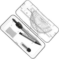 SHOWERORO 1 Set Set with Protractor Metal Compasses for Measuring Assorted Color Dividers Tool