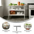 thumbnail image 3 of Flash Furniture 30x48 Portable Prep and Work Table with NSF Certified 18 Gauge Stainless Steel Top Shelf and 2 Adjustable Galvanized Steel Undershelves, 3 of 8