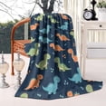 thumbnail image 2 of Colorful Dinosaur Pattern Blanket,Comfortable Soft Lamb Wool Throw Blanket,All Season,Warm Lightweight Blankets for Sofa Bed Couch Living Room Chair,60"x80", 2 of 4