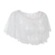 thumbnail image 3 of Chal de lentejuelas para mujer, chal informal, capa, ropa de novia con lentejuelas, chal de noche Blanco, 3 of 7