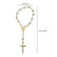thumbnail image 4 of Necvior Baptism Rosary Beads Acrylic Ivory Color Finger Baptism Rosaries Faux Pearls for Christening Weddings Party Favors, 4 of 11