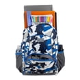 thumbnail image 5 of Fuel Unisex Triple Pocket Backpack, Blue Camouflage, 5 of 7