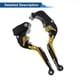 thumbnail image 5 of Palancas de freno y embrague cortas y largas para Kawasaki Z1000SX 2017-2020, palanca de freno ajustable de motocicleta, aleación de aluminio, cabeza negra, mango tono dorado, 5 of 6