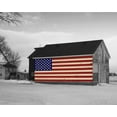thumbnail image 2 of Petroff, Tom 24x20 White Modern Wood Framed Museum Art Print Titled - Flag Barn 2, 2 of 4