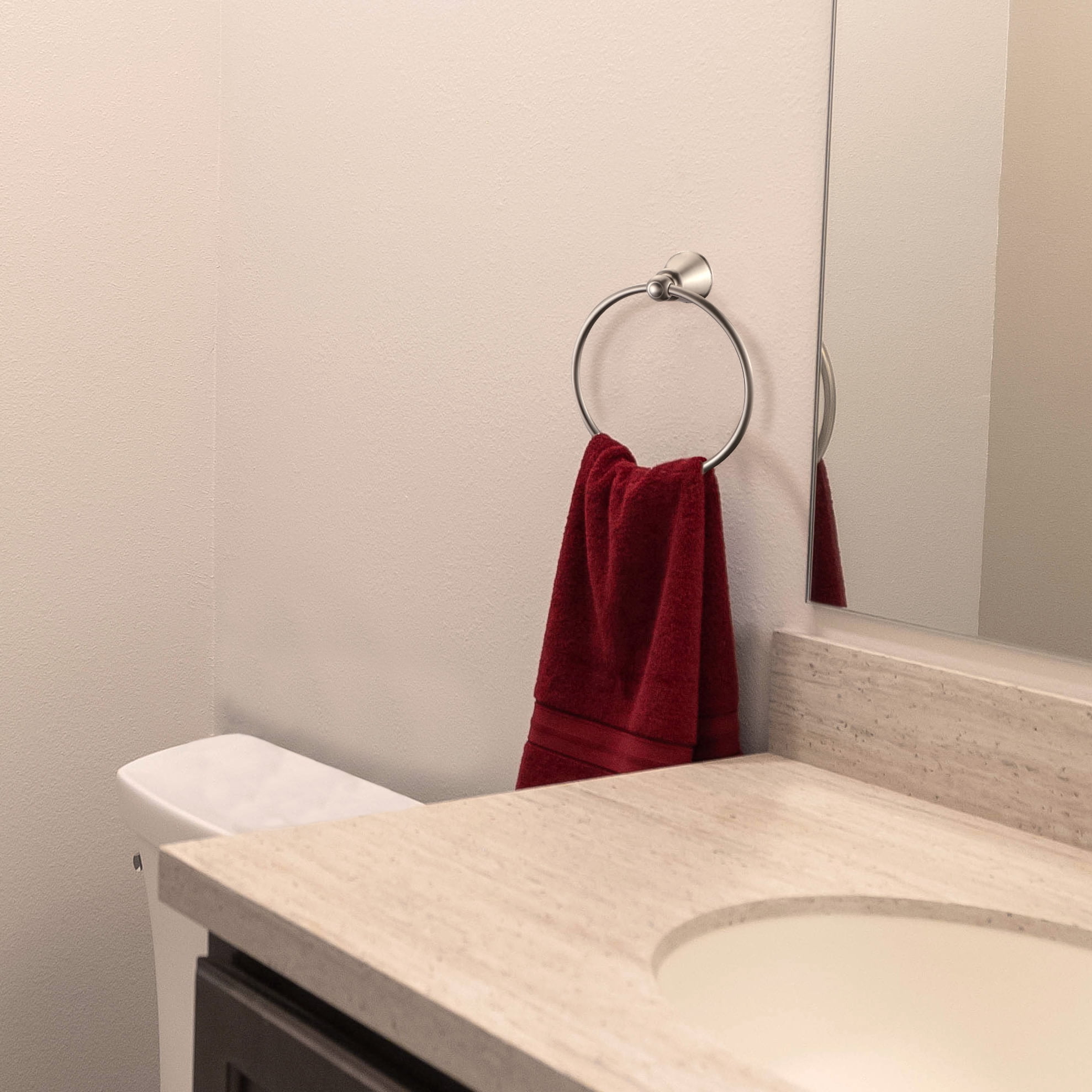 Design House Ames Towel Ring - Brushed Nickel, Transitional Style For Bathroom Or Kitchen - View #6