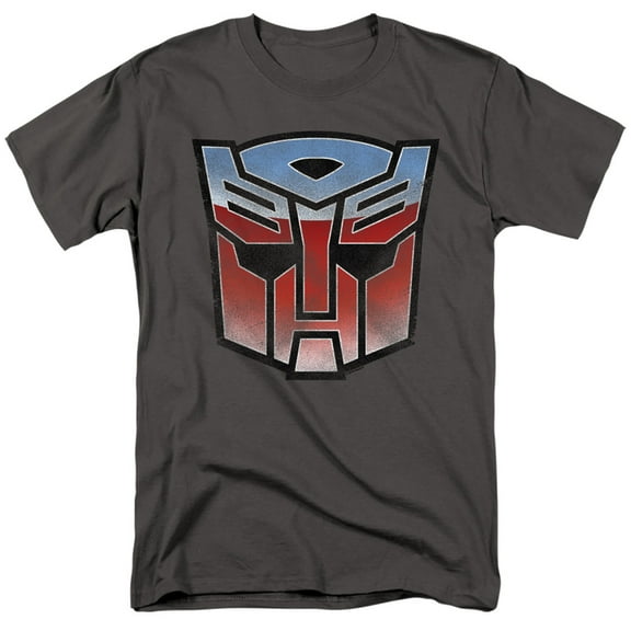 Transformers Vintage Autobot Logo S/S Adult 18/1 T-Shirt Charcoal