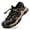Black, variant on Men's Closed Toe Leather Sandals Outdoor Hiking Beach Sandal Waterproof Athletic Fisherman Shoes