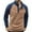 Brown, variant on Men's Button up Neck Pullover Tops Casual Long Sleeve Sweatshirts Winter Polar Pullover Tops Khaki S