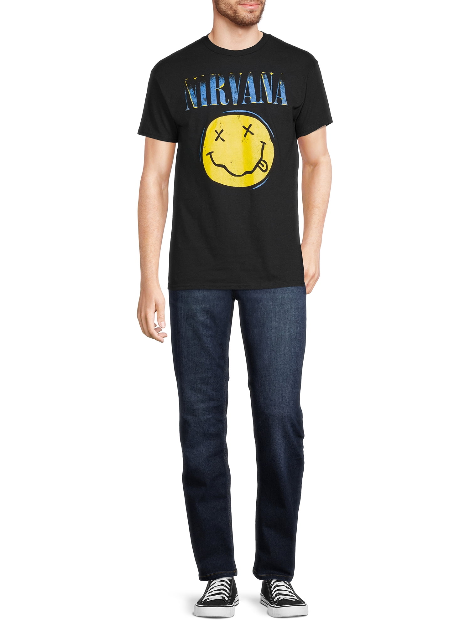 Nirvana Short Sleeve Graphic Crew Neck Relaxed Fit T-Shirt (Men's), 1 Pack