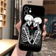 thumbnail image 1 of Black Phone Case For iPhone 14 13 12 11 Pro XS Max 6 S 8 7 Plus X XR 5S SE 12Mini Grim Reaper Skull Skeleton Soft Silicone Cover xuanjing unisex, 1 of 2