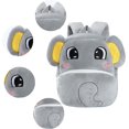 thumbnail image 7 of QEFJNO 10" Toddler Backpack Kids Animal Elephant Soft Plush Bag Mini Travel Bag for Girl Boy 2-5Y, 7 of 7