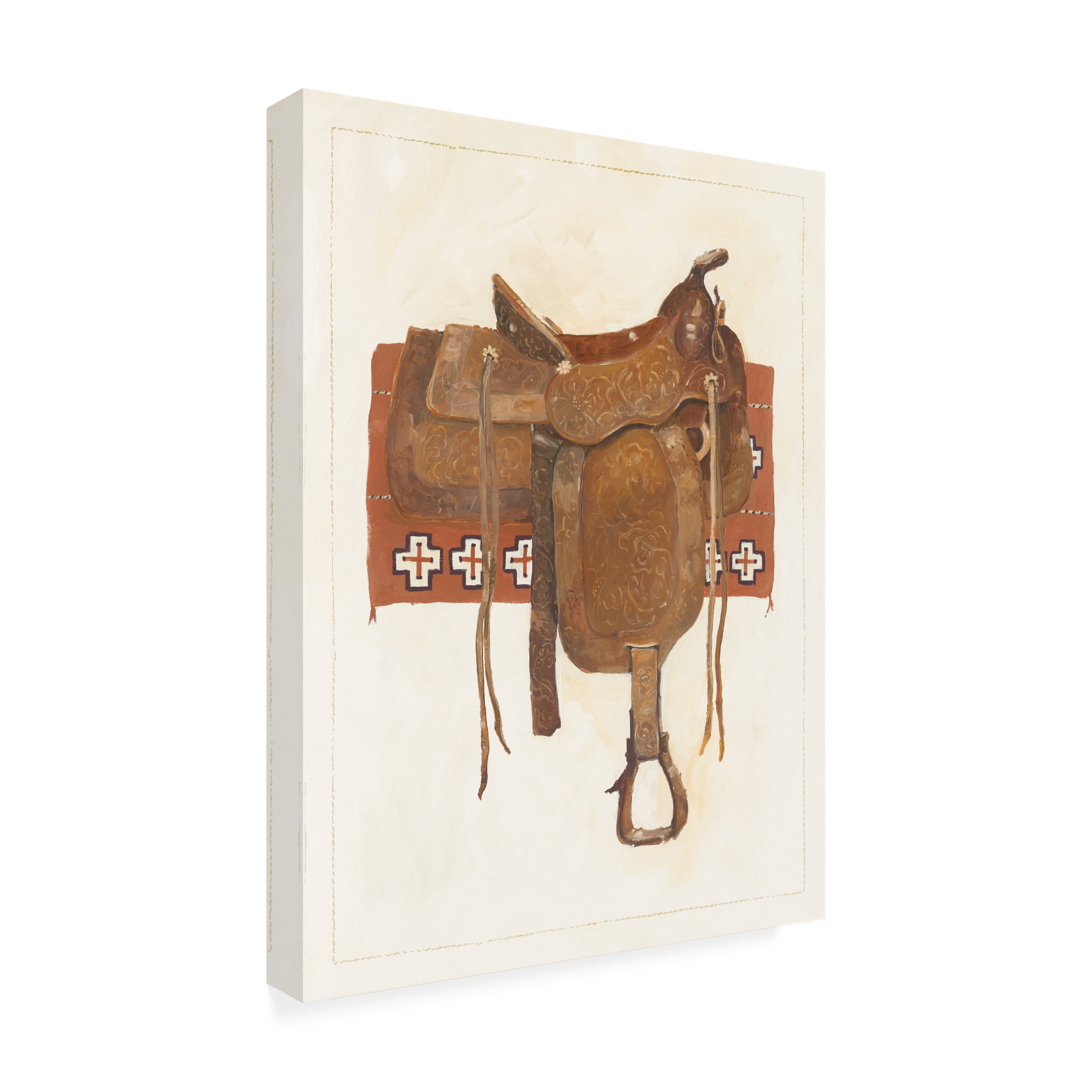 Avery Tillmon 'Western Saddle I Light' Canvas Art