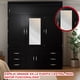thumbnail image 3 of Ropero Mueble Armario Guardarropa Closet chocolate Mateo Reinicia 21 Muebles, 3 of 7