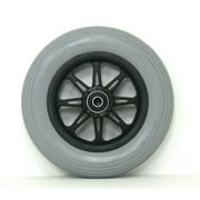 New Solutions CW106PB 6 x 1.25 in. Jazzy Front Caster Wheels with Shox tires & Bearings for Wheelchair, Set of 2