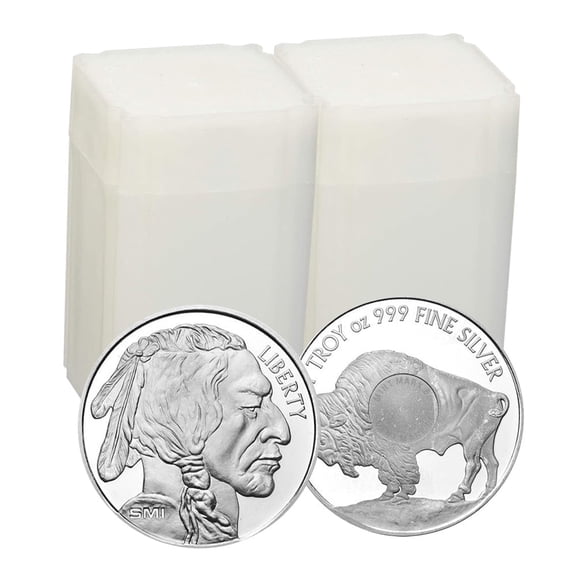 Lot of 40 - 1 Troy oz Sunshine Mint Buffalo .999 Silver Round Mint Mark SI