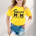thumbnail image 2 of Chemises Filles Garçon Fille Mode Décontractée Imprimé Col Rond Manches Courtes T-Shirt Haut Filles Hauts Jaune 11 Ans-12 Ans, 2 of 4