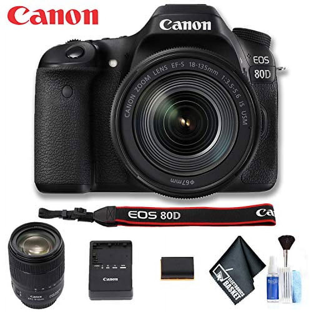Canon EOS 80D DSLR Camera with 18-135mm Lens (Intl Model) Ultimate Bundle