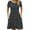 D1-Polka Dot Black, variant on Women's Summer Dresses Casual T Shirt Dresses Black Large Short Sleeve Flowy Beach Sundress with Pockets