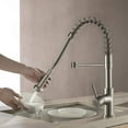 thumbnail image 2 of Blossom Kitchen Faucet with Pull Down Sprayer and Soap Dispenser, Single Handle High Arc Brass Sink Faucets for 1 or 3 Hole, Brushed Nickel Finish, 2 of 10