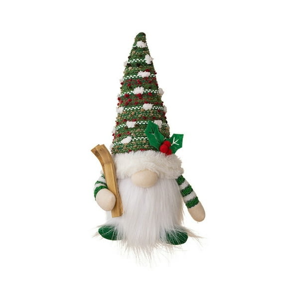 ZPAQI Holiday Christmas Snowman Gnome Knitted Dot Hat Snowman Doll Figurine