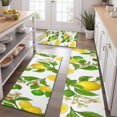 thumbnail image 2 of Yellow Lemon Fruit Limes White Pattern Kitchen Rugs Sets Of 3,Kitchen Runner Rugs Non Skid Washable,Decorative Kitchen Floor Mats for Kitchen,Sink,Laundry,17"x30"+ 17"x47" + 17"x59", 2 of 6