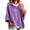 Purple, variant on FchengtaiS 3/4 Sleeve Oversized Sweatshirt for Women Casual Crewneck Pullover Top Fall Fashion Outfits
