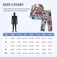 thumbnail image 4 of Balery Vibrant Leopard In Flowers Pijama para Hombre de Dos Piezas con Manga Larga, Conjunto de Dormir y Descanso Suave con Bolsillos-XX-Large, 4 of 7