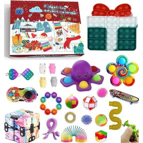 Fanvereka Fidget Advent Calendar Pop Toy Pack 24DAYS Christmas Countdown  Calendar Push Pop Bubble Sensory Toys Set - Walmart.com