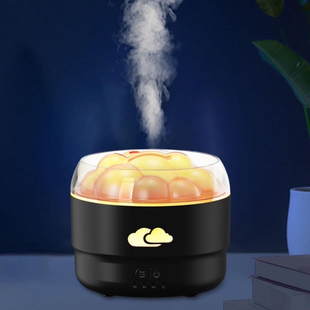 Humidificador de aire de escritorio perfecl con luz ambiental difusor de aceite esencial Negro