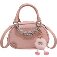 thumbnail image 3 of Bolso pequeño para mujer, tipo mensajero, combinable con todo, de verano, pequeño y redondo, portátil, 3 of 6