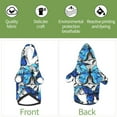 thumbnail image 6 of Haiem Blue and White Butterflies for Winter Dog Hoodie Sweatshirts with Pockets Warm Dog Clothes for Small Dogs Chihuahua-Medium, 6 of 7