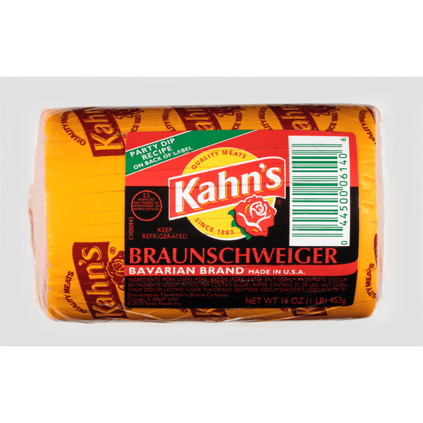 Kahn's Bavarian Brand Braunschweiger, 1 Lb.