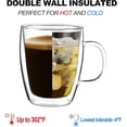 thumbnail image 4 of Cuisiland Elegant 1000ml Glass Teapot with Removable Filter & 2 Double Wall 350ml Glass Mugs – Borosilicate Tea Set for Loose Leaf, Herbal, Flowering Tea & Coffee – Heat Resistant, Insulated Design, 4 of 8