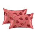 thumbnail image 2 of Satin Pillow Case King Silk Pillow Cover for Hair and Skin Envelope Closure Beautiful Cherry 20"x40", 2 of 9