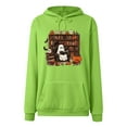 thumbnail image 6 of Kaprioy Womens Halloween Sweatshirt Ghosts Reading Books Graphic Long Sleeve Sweater Cute Spooky Bookish Hoodies Light Green, S, 6 of 6