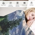 thumbnail image 3 of Shiartex  Mountain Nature Blanket Grand Snowy Mountains Lake Tree Landscape Green Blue Throw Blanket Decor Cozy Warm for Home Bedroom Sofa Office White, 3 of 6