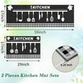 thumbnail image 2 of Non Slip Kitchen Mat Rugs Set 2 Pieces,Non Skid Washable Kitchen Rugs and Mats, Comfort Standing Mats for Home Kitchen Entrance Door Mat (17"*29"+17"*59", Chef Hat), 2 of 6