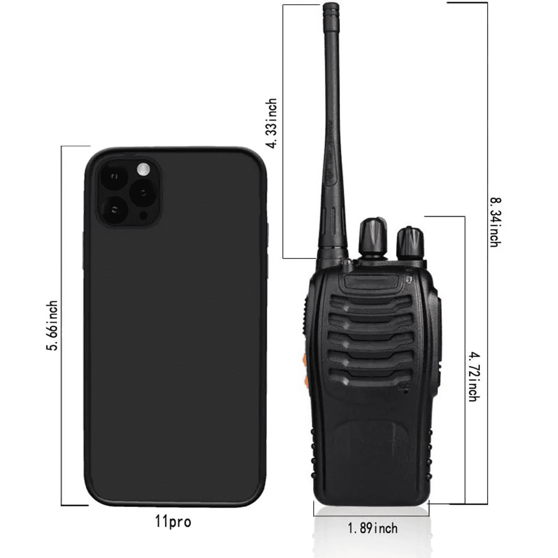 Rechargeable Walkie Talkies Long Range, 2-Way Radios Walkie Talkies for Adults with Earpieces, Walky Talky with Li-ion Battery Flashlight and Charger(2 Pack)