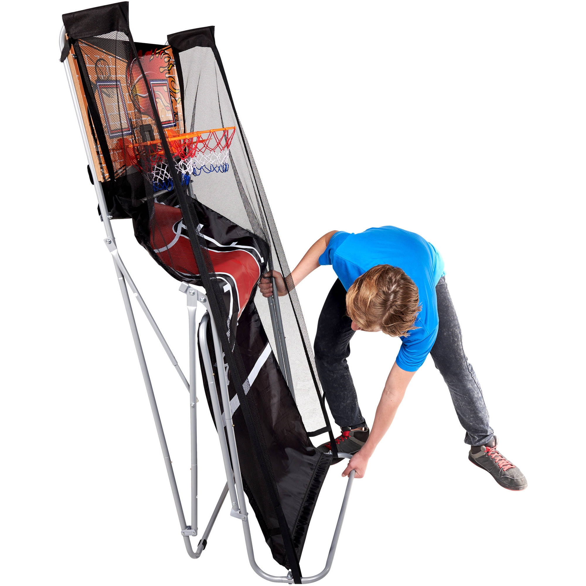 Buy Lancaster Sports EZ-Fold 2 Player Indoor Arcade Dual Basketball Hoop  Game with 3 Baskeballs, Air Pump, and LED Scoreboard Online at  desertcartINDIA