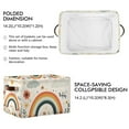 thumbnail image 2 of Yayeee Canvas Storage Basket with Handles for Shelves Fabric Bins Closet Organizer, Cute Rainbow, 2 of 8