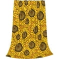 thumbnail image 4 of Yibo for Sunflower Flannel Blanket Decorative Floral Sunflower Flower Soft Throw Blankets for Bed Sofa Couch Chair Decor All Season Gifts, 4 of 7