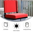 thumbnail image 4 of Flash Furniture Set of 2 Grandstand Comfort Seats by Flash - 500 lb. Rated Lightweight Stadium Chair with Handle & Ultra-Padded Seat, Red, 4 of 14