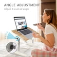 thumbnail image 6 of PHANCIR Height & Angle Adjustable Lap Desk, Laptop Stand Bed Tray, Foldable Laptop Desk with Storage Drawer, Walnut, 6 of 7