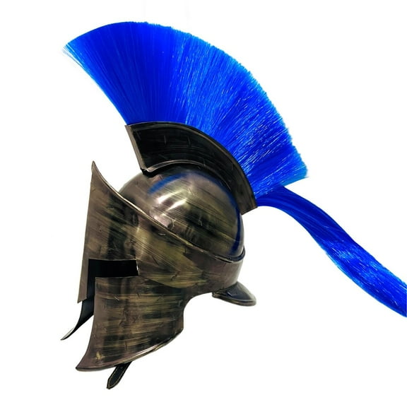 Antique 300 Spartan Helmet Metal Steel Medieval King Leonidas Armor Helmet Blackened Antique Adult Unisex