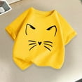 thumbnail image 2 of JoyHoop Girls T-Shirt Children Cute Cat Print Casual Short-Sleeved Summer Round Neck Top for Children Kids Clothes Boys Clothes, 2 of 7