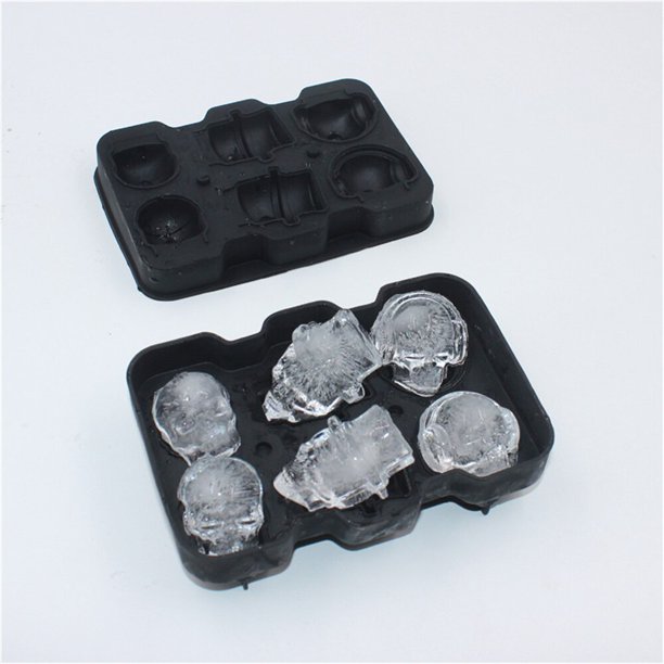Skull Ice Mold Tray Silicone Ice Cube Skull Mar Whisy Beer Cocktails