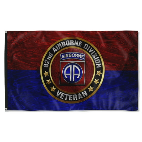 Cayyon 82nd Airborne Division Veterans Flag 3x5Feet Military Banner with 2 Brass Grommets