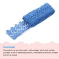 thumbnail image 3 of Uxcell Cotton Lace Trim Vintage Crochet 3 inch x 4.8 yard Bright Blue Stretch Lace Edge Ribbon, 3 of 5